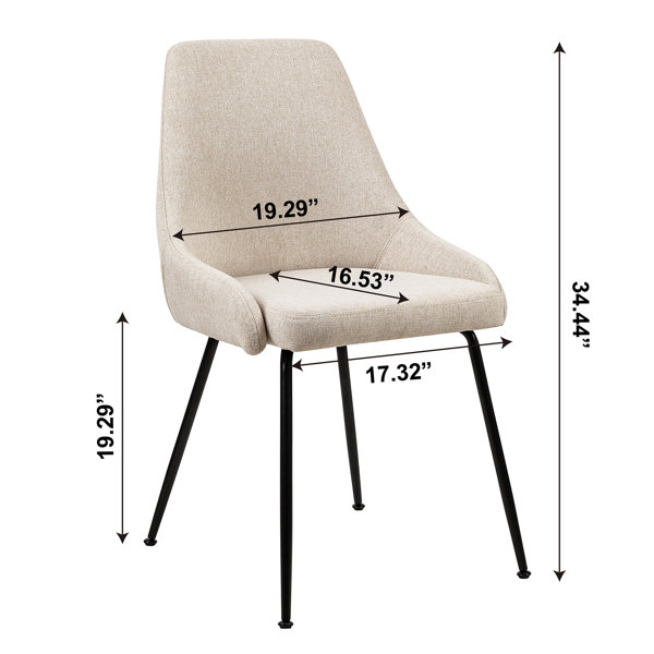 Corrigan Studio® Fabric Beige Upholstered Dining Chairs,Set Of 4 Wayfair